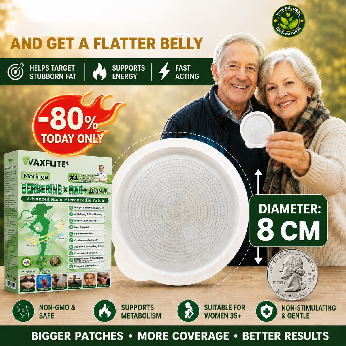 🌟VAXFLITE® 6-in-1 Nano Microneedle Patch with Moringa & Berberine