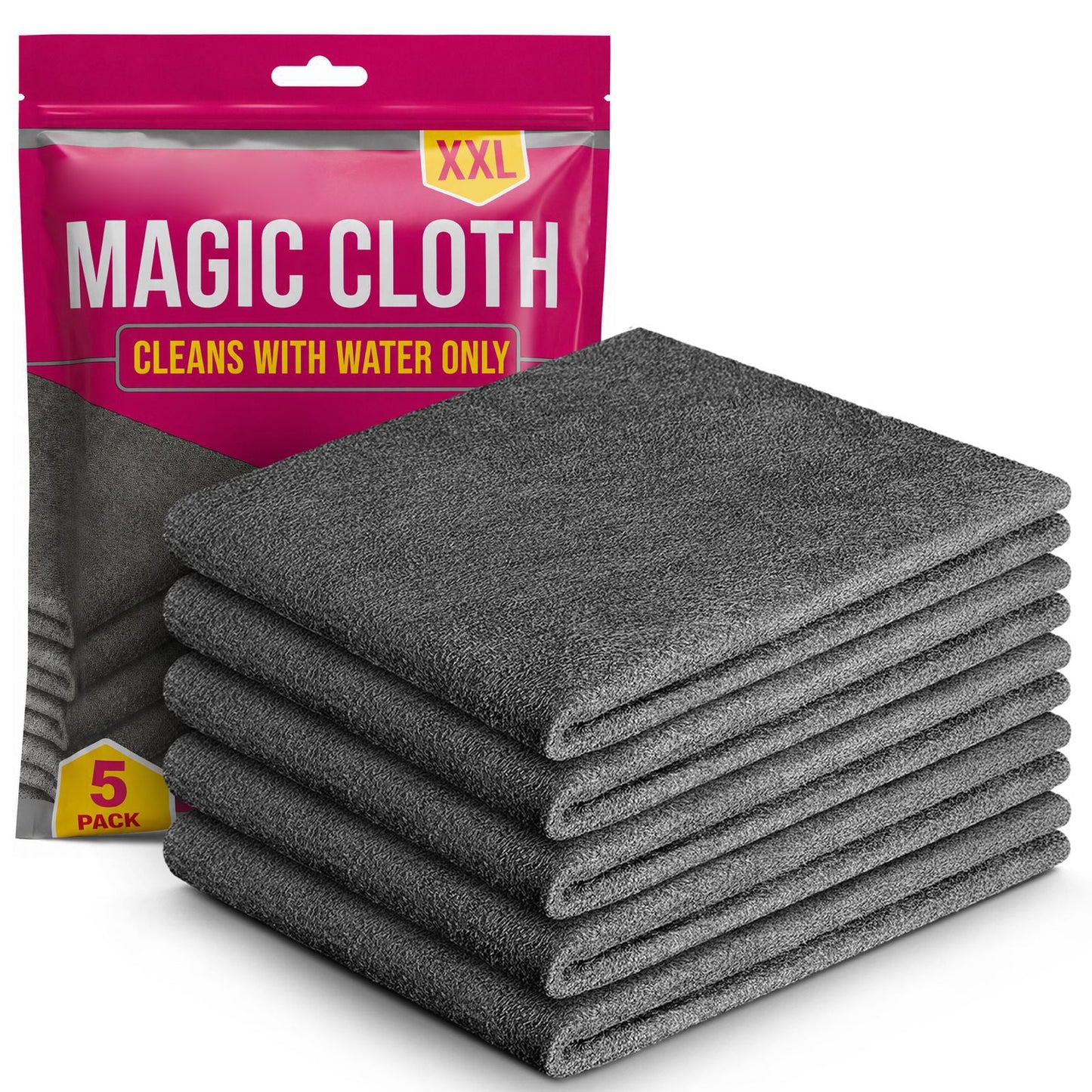 Magic Microfiber Cleaning Cloth (5-Pack)