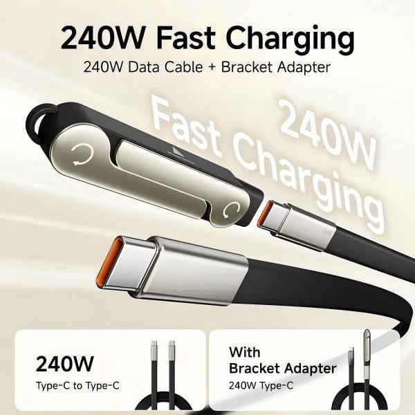 240W SuperCharge Detachable 2-in-1 Charging Cable