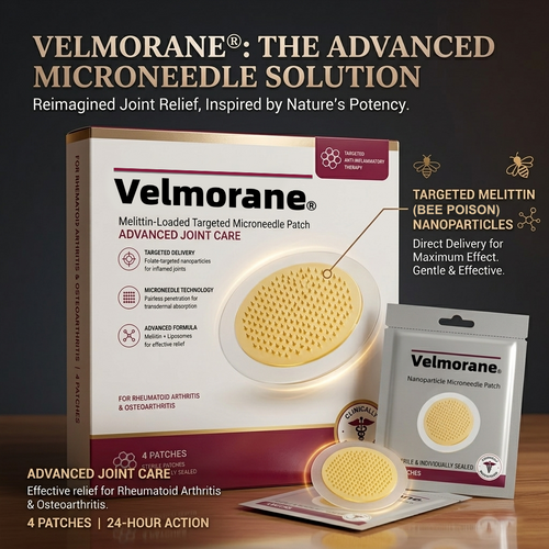 【Official Brand Store】Velmorane® – Revolutionary Melittin Nanoparticle Microneedle Patch | 𝟸𝟶𝟸𝟼 𝐵𝑟𝑒𝑎𝑘𝑡ℎ𝑟𝑜𝑢𝑔ℎ 𝑇𝑒𝑐ℎ𝑛𝑜𝑙𝑜𝑔𝑦 𝑓𝑜𝑟 𝑇𝑎𝑟𝑔𝑒𝑡𝑒𝑑 𝐽𝑜𝑖𝑛𝑡 𝑅𝑒𝑙𝑖𝑒𝑓