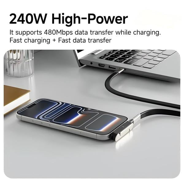 240W SuperCharge Detachable 2-in-1 Charging Cable