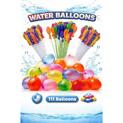 Water Balloons with Quick Fill – 111 Pcs Summer Fun Pack